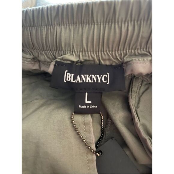 New BlankNYC Mens Olive Green Classic Fit Drawstring Pull-On Jogger Pants Size L - Picture 5 of 12